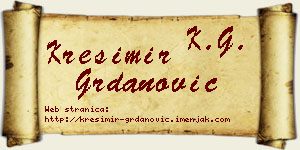Krešimir Grdanović vizit kartica